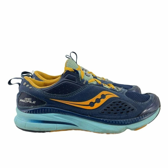 Saucony Sneakers Women's Sz 9.5 Grid Profile Running Shoes Lace Up Athletic Blue - Picture 1 of 12